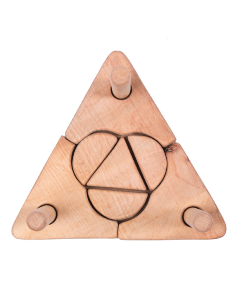 Holz-Puzzle 'Kreise' Zum Legen – Bunt, 20x20 Cm (1,7 Cm Hoch) – Pädagogisches Spielzeug Aus Samena-Holz